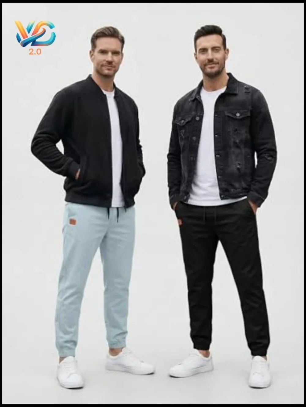 Men's Cotton Joggers with Drawstring, Pockets, Tapered Leg